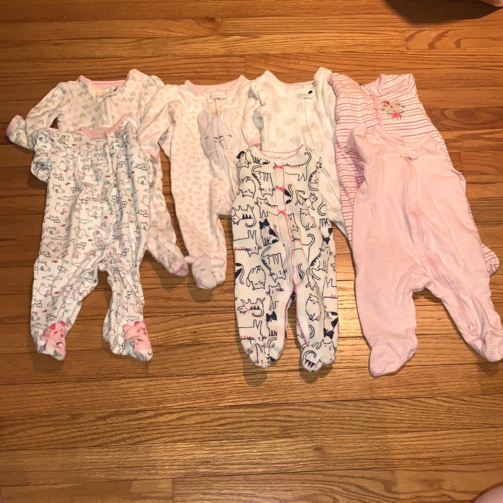 0-3 month footed onsies. LG bundle